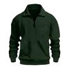 Men's Casual Long-Sleeved Collared Quarter-Zip Sweatshirt