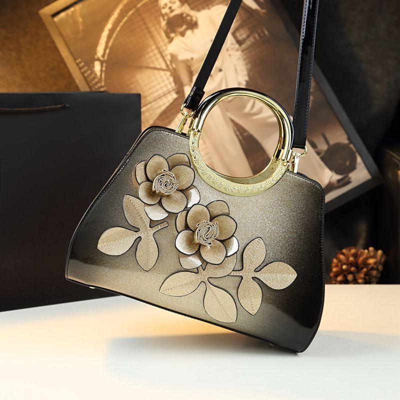 Sommer High-End Temperament Leder Muttertasche Atmosphäre Mittleren Alters Damen Handtasche Leichter Luxus