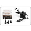 Compact Electric Air Pump Fast Inflate Deflate with Multiple Plug Adapters for Camping Travel Air Bed Use