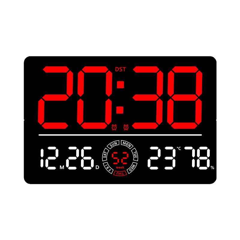 LED Digital Wall Clock with Bluetooth & Auto Time Sync for Living Room - Model 6667