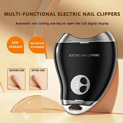 Electric Nail Clipper Grinding Automatic Nail Polishing Clipper Portable Automatic Nail Grinder Manicure Nail Trimmer For Adult