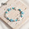 Lightweight Vacation Wrist Jewelry Summer Beach Bracelet, Bohemian Sea Shell Turtle Braided Handmade Woven Casual Daily Wear Accessory String