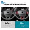 Pentru Renault Fluence Megane RS 2009 2010 2011 2012 2013 2014 LHD RHD Autoturism Buton Volan Autocolant Real Fibra de Carbon Moale