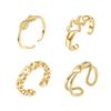 Adjustable 18K Gold Toe Rings For Women Beach Open Toe Rings Flower Arrow Tail Pinky Band Rings Barefoot Foot Jewelry