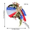Creative Independence Day Atmosphere Wreath Door Hanging Outdoor Courtyard Decoration Vine Circle Festival Party Wall Hanging