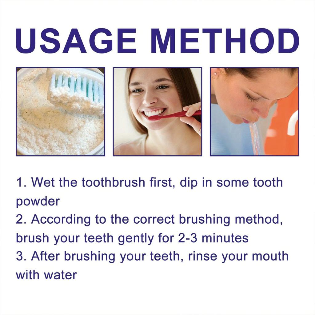 The mild formula of tooth powder is suitable for people with sensitive teeth, cleaning and caring for enamel at the same time