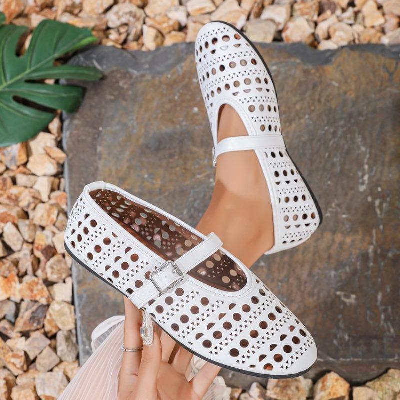 Large size mesh casual fashion flat sandals women's summer new TEUM breathable casual single shoes women