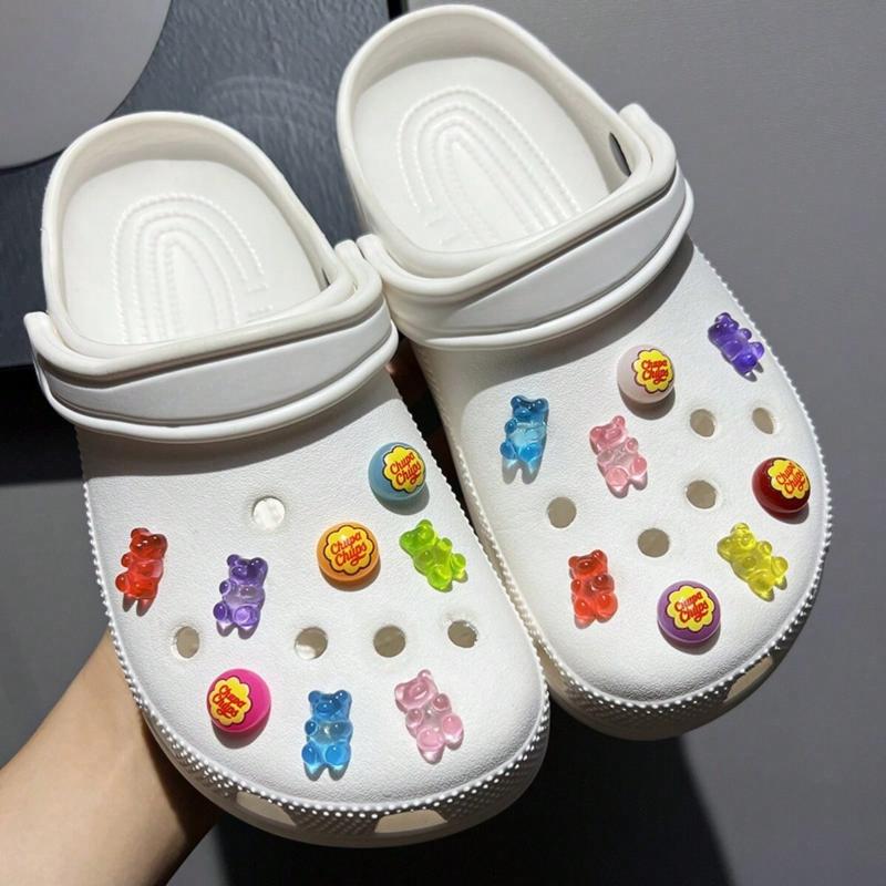 10/20Pcs Glow In The Dark Cute Bear Shoe Charms-Luminous Diy Sneaker Decorations For Shoes And Footwear Accessories Luminous