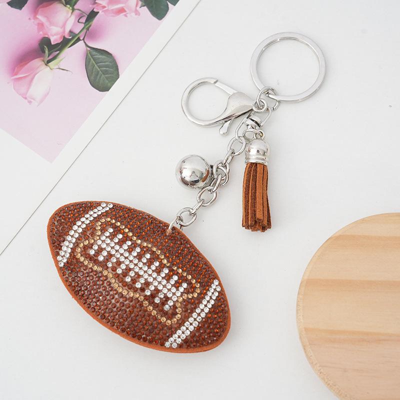 Llavero Creativo de Pelota Deportiva de PVC Colgante de Fútbol y Baloncesto Joyería de Goma Blanda Encanto para Mochila Pequeño Regalo