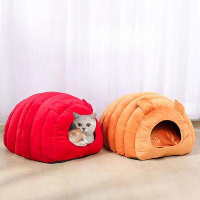Derin Uyku Kedi Yuvası Kapalı Koyun Şeklinde Evcil Hayvan Evi Teddy Küçük Köpek Yaratıcı Evcil Hayvan Malzemeleri Köpek Kulübesi