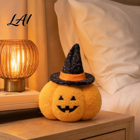 Cartoon Plushie Halloween Pumpkin Plush Toy Spooky Ghost Bat Demon Stuffed Doll Decorative Toy Holiday Party Decoration for Home Sofa Bed Dolls