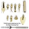 TS100 Compatible Hot Swap Nut Soldering Tip Trimming Tool Brass for Stable Heat Conduction and Easy Replacement