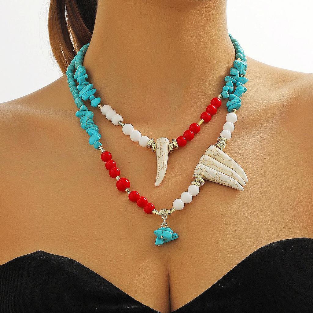 Retro Turquoise Bohemian Ethnic Necklace for Women