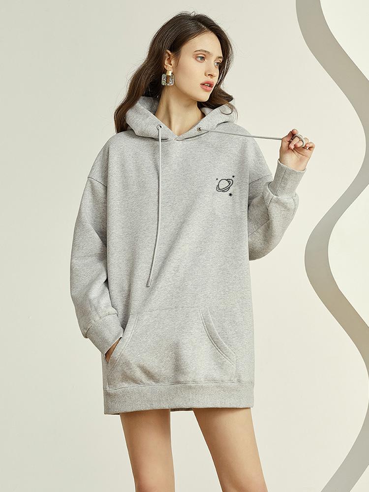 

Women Long Sleeve Hoodie Velvet Winter Women s Long Sleeves Cute Saturn Printing Hooded Female Thicken Warm Hoodies Lady Autumn Tops Sweatshirts