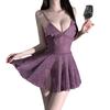 Sex Lingerie Women's Shiny Uniform Suspender Dress Seduction Free Sexy Suit