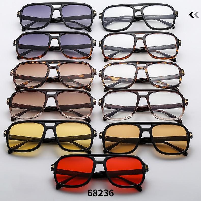 Óculos de Sol Aviador High-End Retrô com Barra em T e Dupla Ponte Anti-UV para Esportes ao Ar Livre