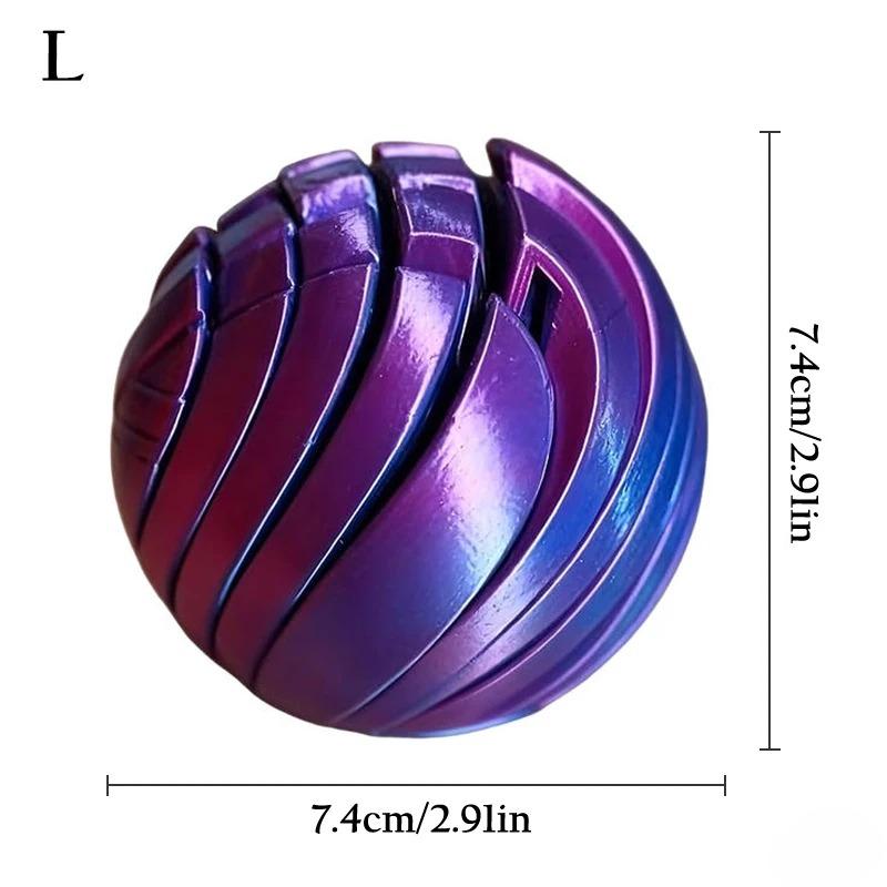Sümük Topu Fidget Oyuncak 3D Baskılı Twistsphere Fidget Oyuncak Dişli Sıvı Akış Topu Dönen Tasarımlı Kaygı Giderici Oyuncaklar