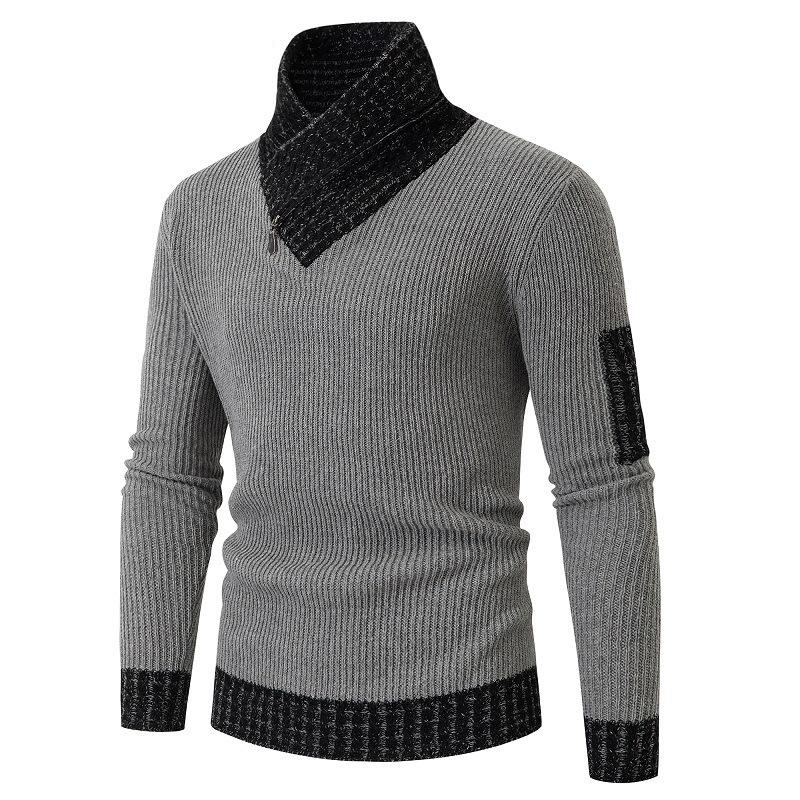 Fashion Color Block Warm Casual Neck Scarf For Men Winter Daily Wear