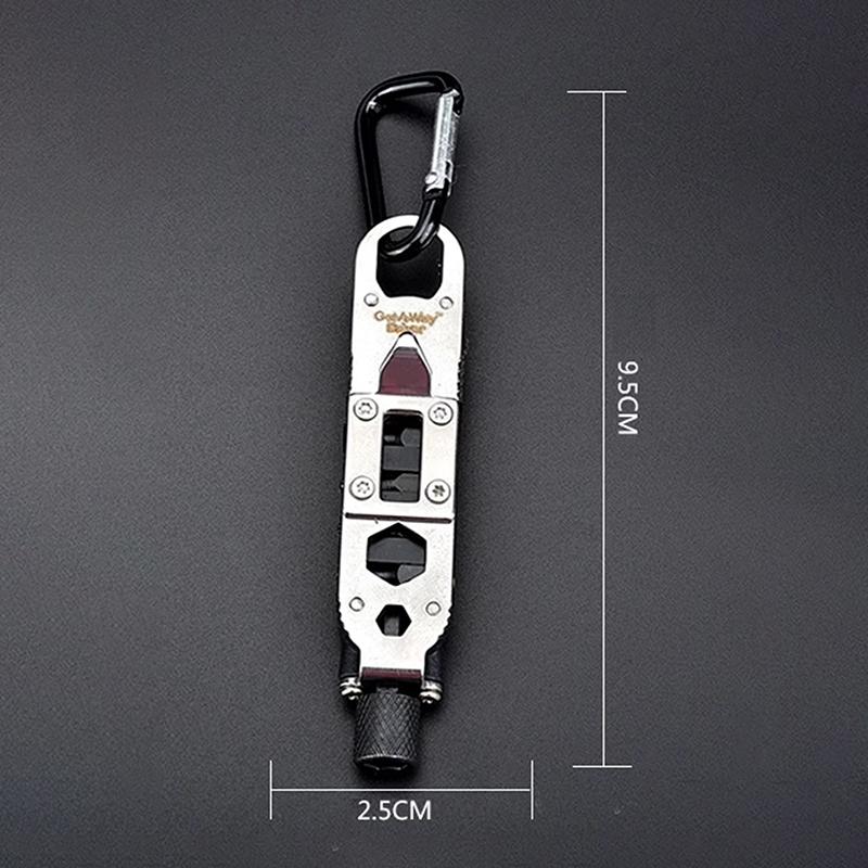 1PC Multi-purpose Screwdriver Multifunctional Mini Screwdriver Outdoor EDC Keychain Shape Screwdriver Portable Steel Repair Tool