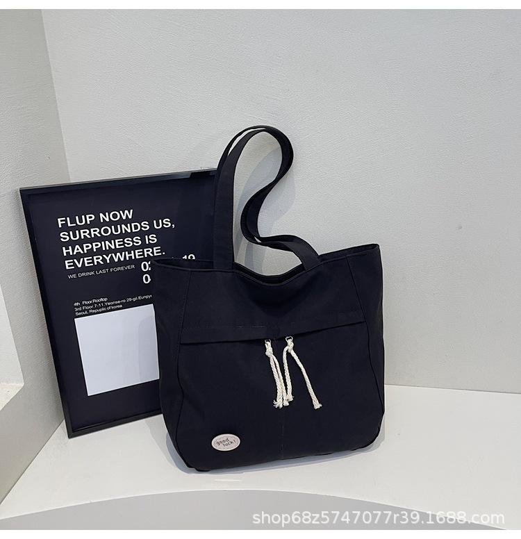 Casual Large-capacity Canvas Bag Women's 2025 New Commuting Versatile Ins Crossbody Bag Fashionable Hand-tote Bag