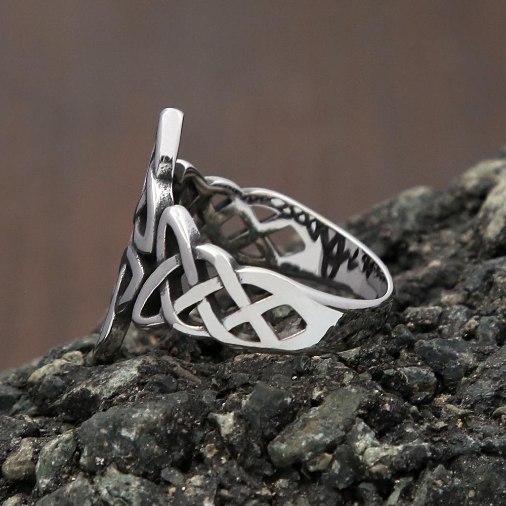 Fashion Simple Viking Celtics Knot Ring for Men Women Punk 316L Stainless Steel Viking Couple Rings Jewelry Gift Dropshipping