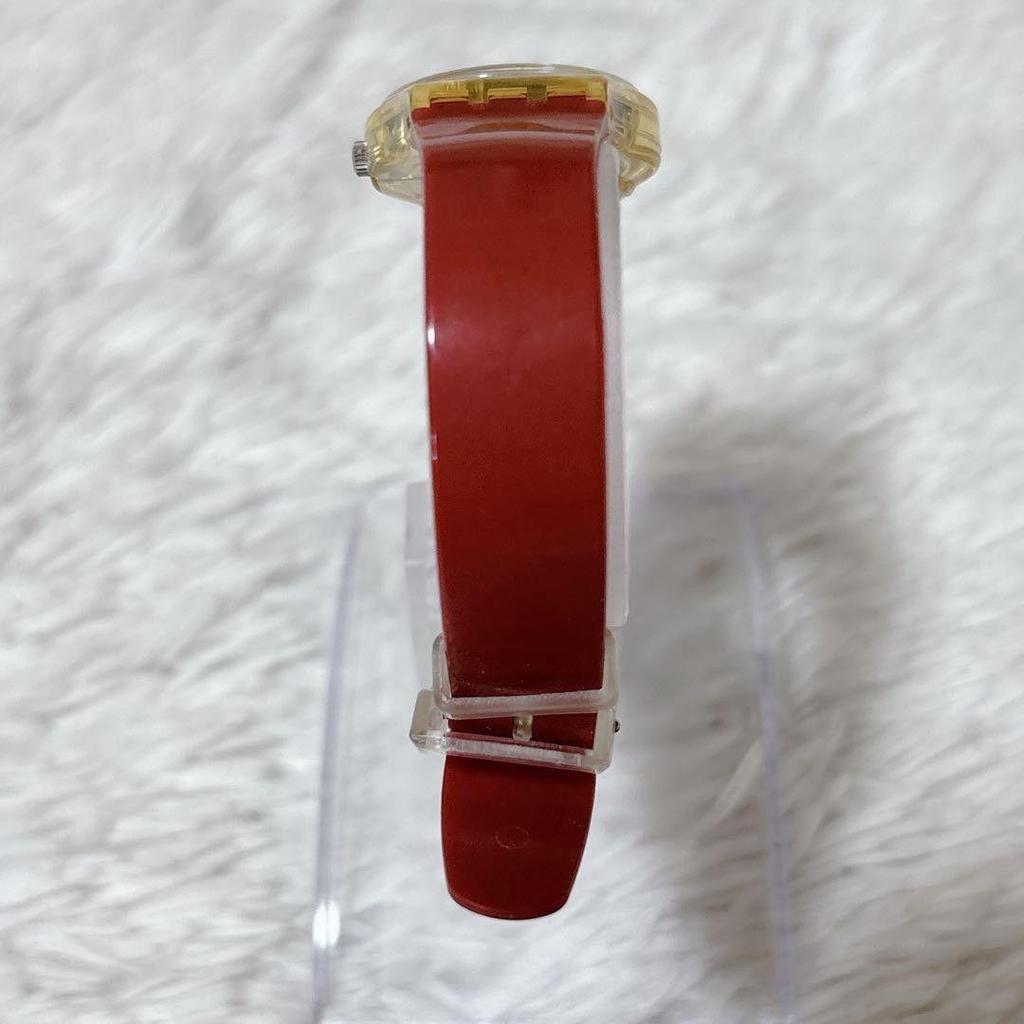 Used SWATCH Swatch 1991 Ladies Watch with Case Battery Replaced Working Item Red Vintage Y2K Quartz