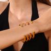 Multi-colored gemstone open bracelet light luxury minimalist color diamond temperament women's bracelet