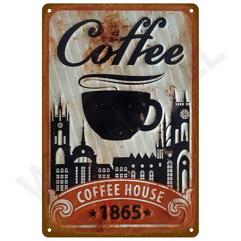 Retro Tin Sign Vintage Metal Signs Plates Posters House Interior Bathroom Wall Art Mural Aesthetic Room Home Decor Decorations