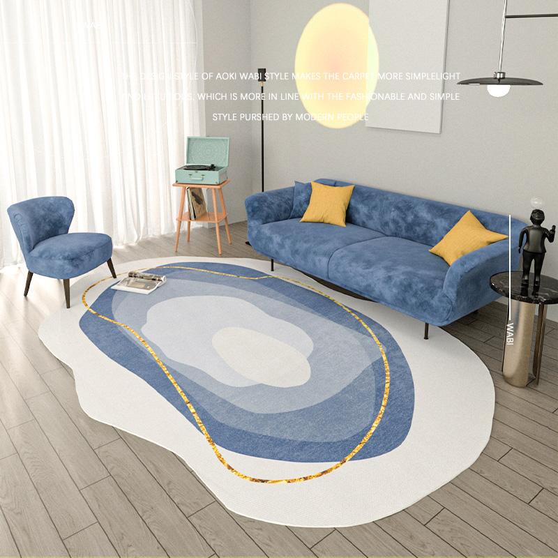 Japanese Style Carpets for Living Room Irregular Bedroom Decor Bedside Carpet Minimalist Large Area Floor Mat Home Lounge Rug