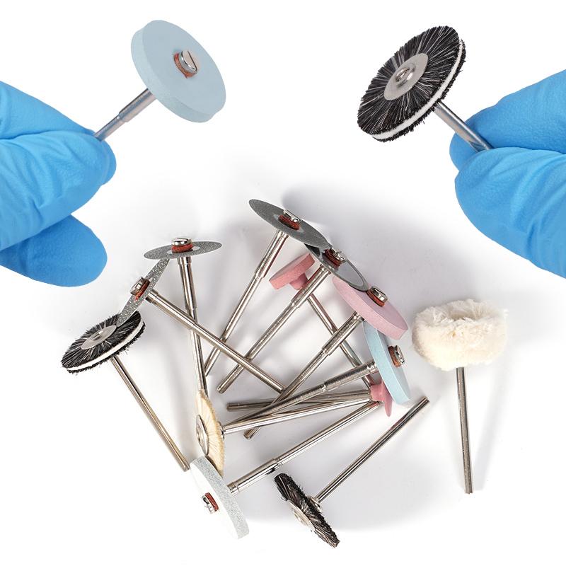 38Pcs/Set Dental Lab Polishing Hp Kit Ceramic Porcelain Grinding Dentist Tool Diamond Burs Brush Material Teeth Polishing Tools