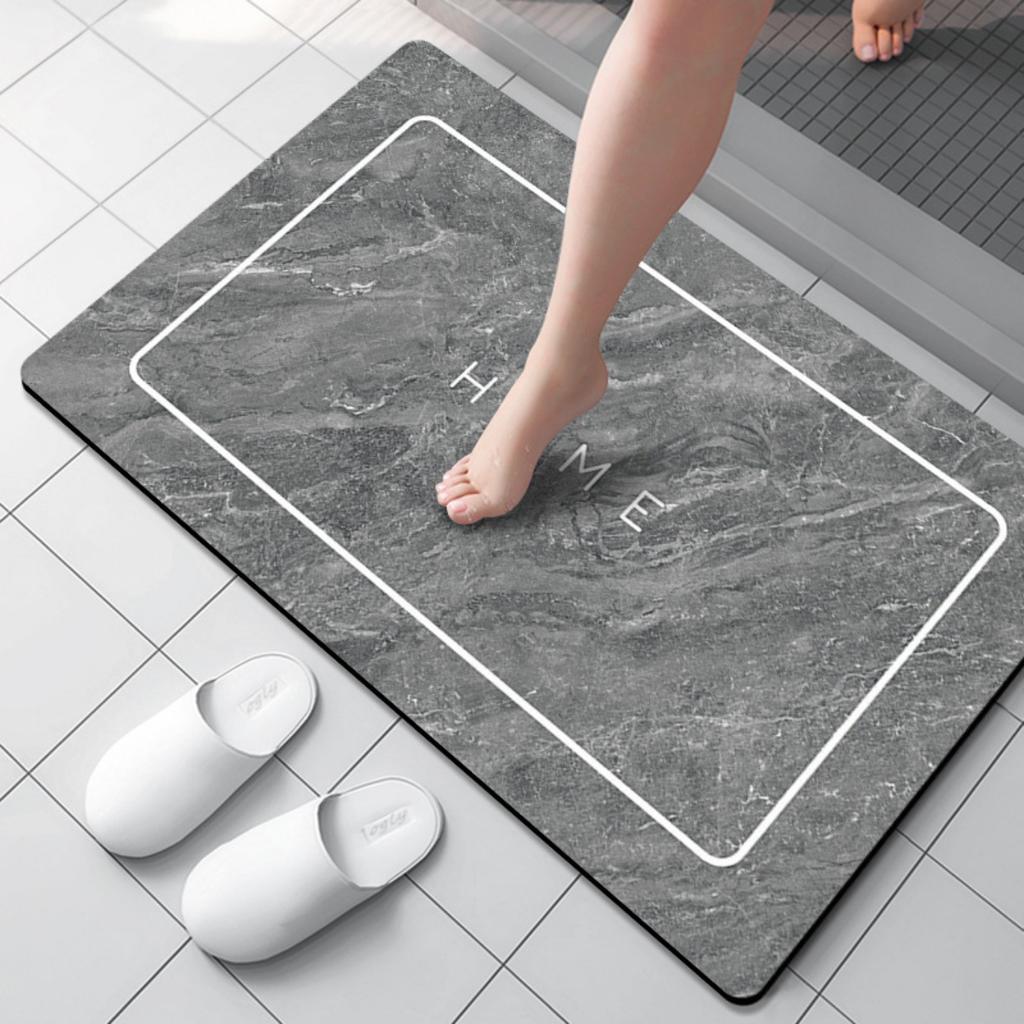 Diatom Printing Bathroom Thickening Mat Bath Non-slip Carpets In Wash Basin Bathtub Side Floor Rug Shower Room Doormat Memory Foam 3D Pad