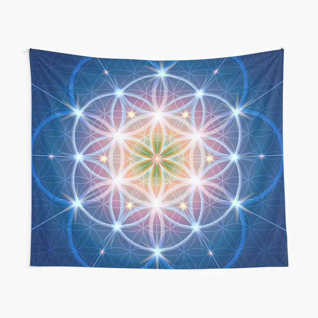 Sacred Geometry Tapestry Bohemian Hippie Mandala Tapestry Meditation Theme Tapestries Witchcraft Astrology Pattern Wall Hanging