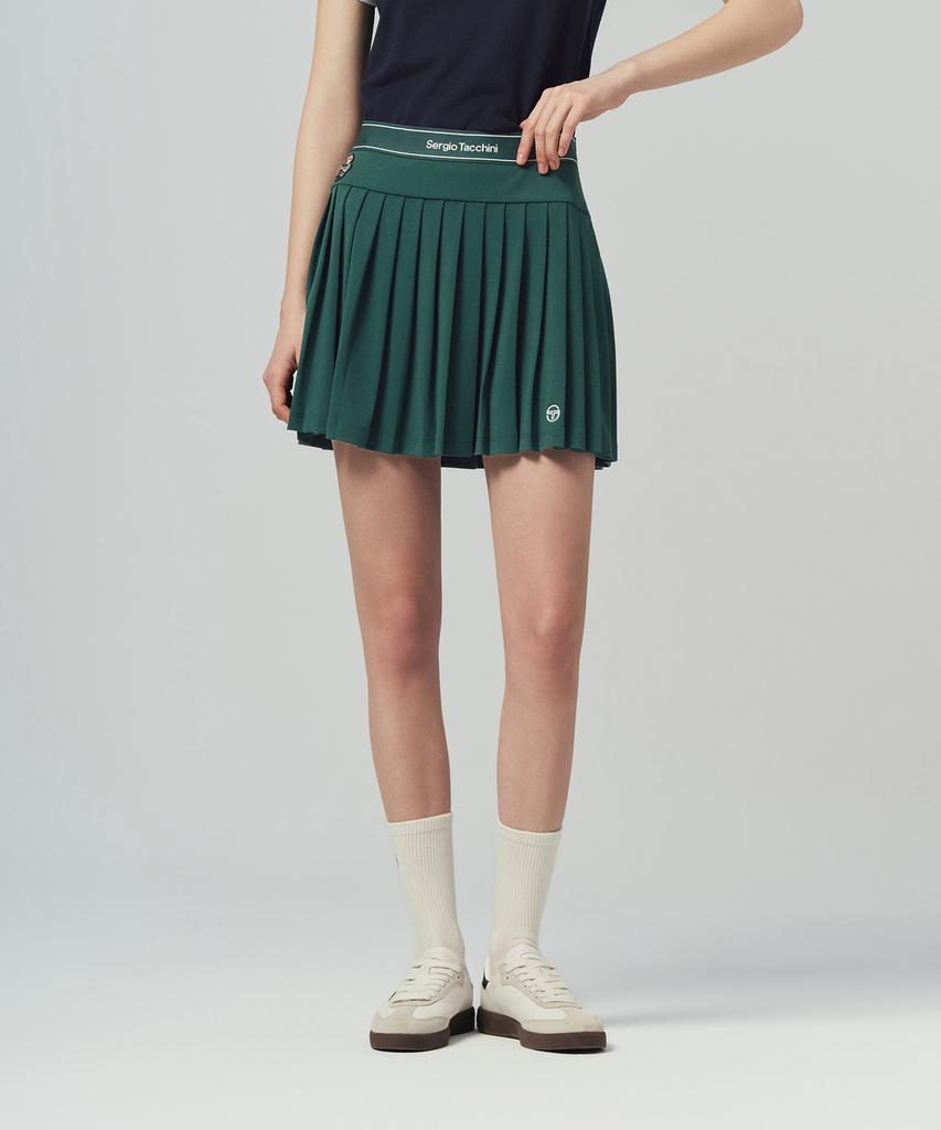 SERGIO TACCHINI W Mc Scratch Staff Pleated Skirt (D.Green)