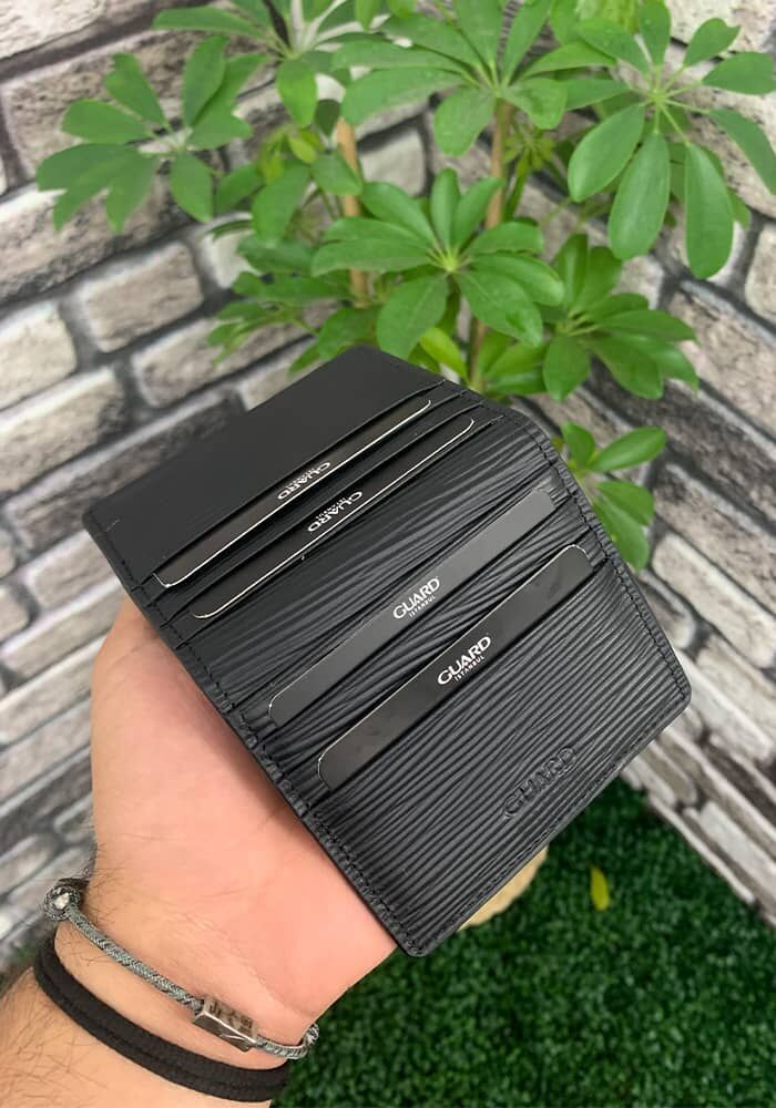 

Guard Black Road Patterned Design Leather Card Holder чорний