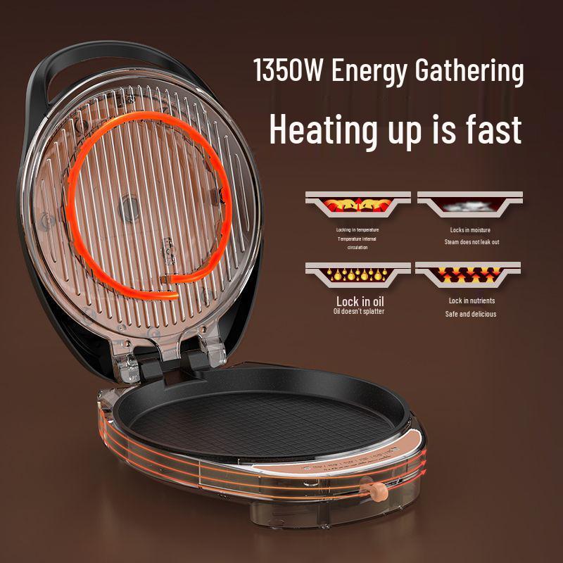 Electric Griddle with Increased Depth: Multi-functional Double-Sided Cooking Pan for Frying, Grilling, Baking, Crepes, and Pancakes