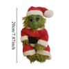 20cm Christmas Monster Plush Toy Green Furry Ghost Doll Cartoon Silicone Ugly Doll Decorative Toys for Girls Boys