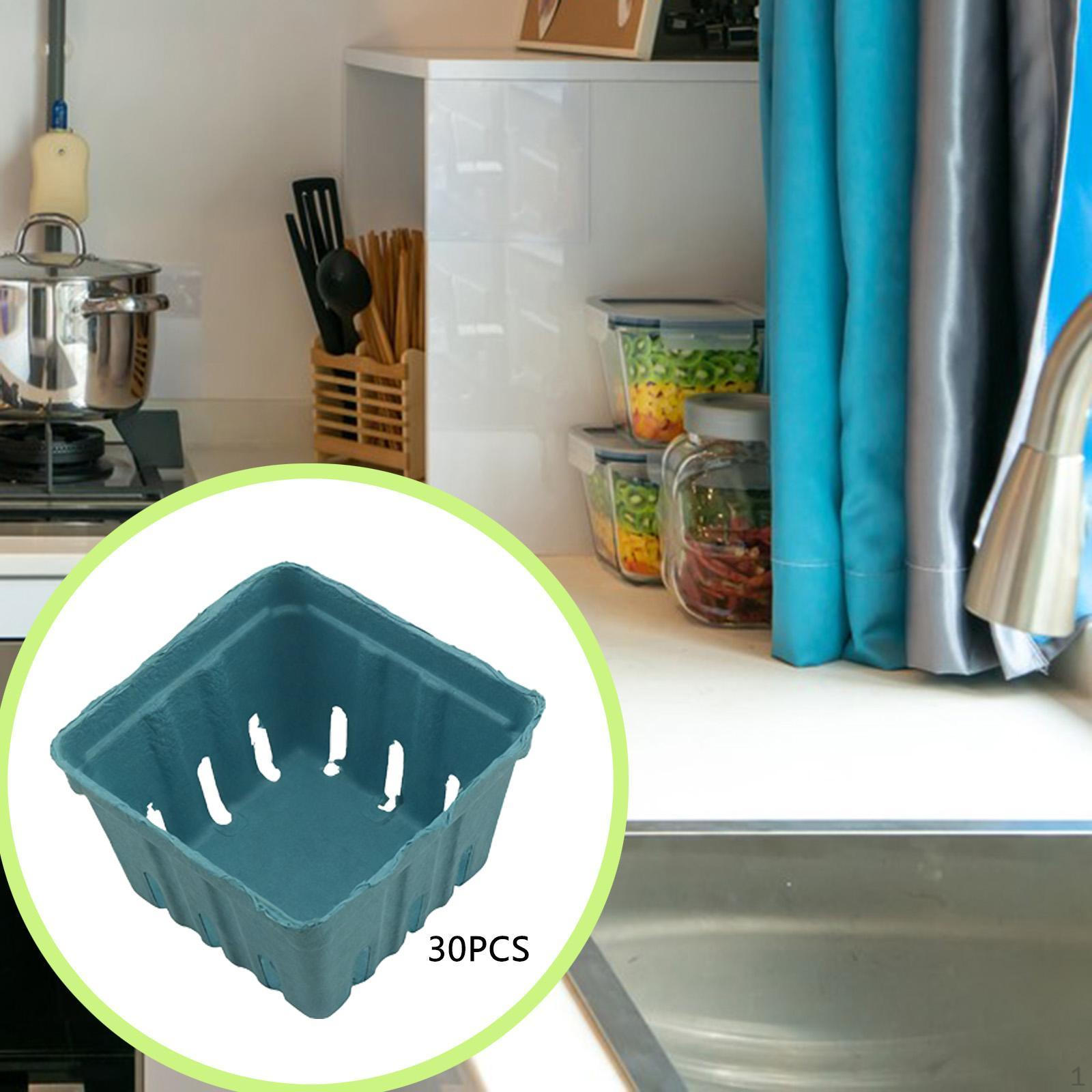 30 штук контейнеров-корзин, корзины для хранения фруктов для рынка синий