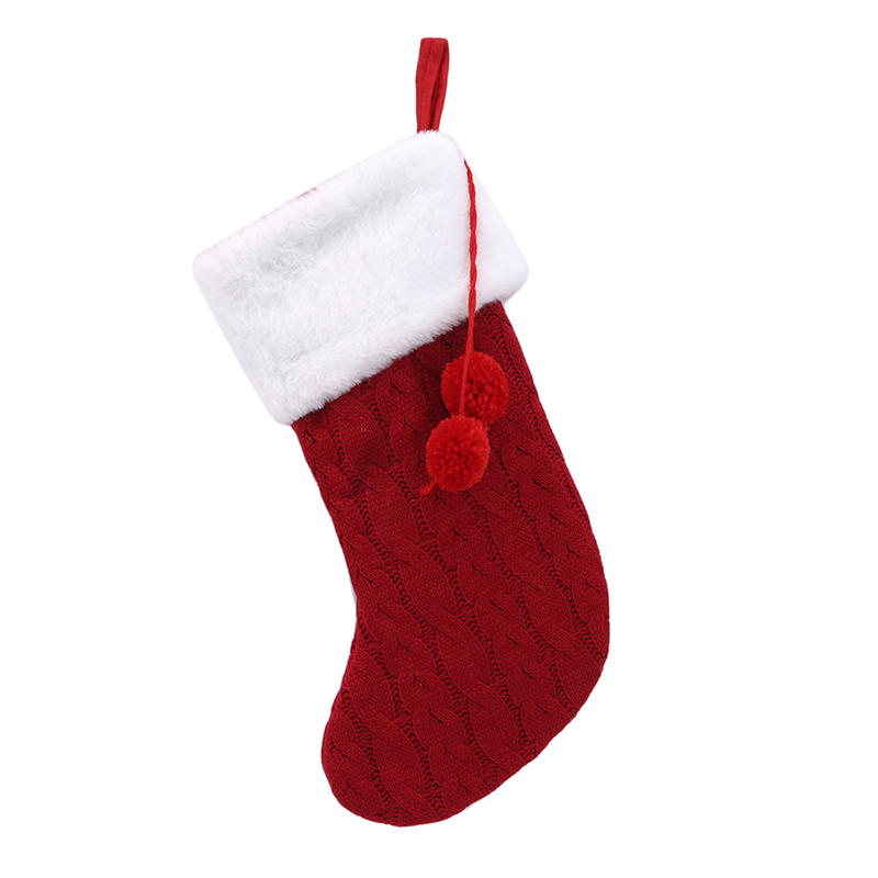 Cute Christmas Knitted Stockings Socks Candy Gift Party Favor Bag Tree Hanging Ornament Home Christmas Decoration