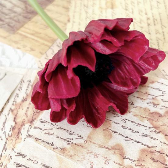 11.8" Artificial Flower Long Stem Realistic Faux Silk Ranunculus Bouquet for Home Kitchen Wedding Decoration Floral Arrangement Spring Table