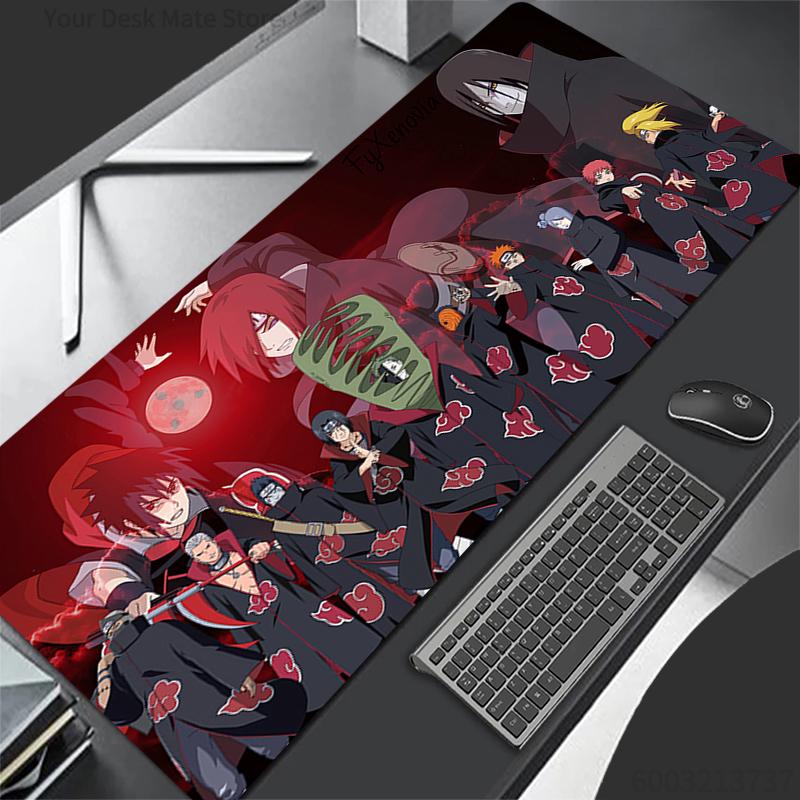 Large Mouse Pad N-narutoS A-akatsuki Carpet Laptop Pc Gamer Keyboard Mat Mousepad Edge White Lock Edge Tassel Rubber Table Mat
