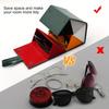 Travel Sunglasses Organizer, Sunglass Travel Case for Multiple Pairs, Foldable Hanging Eyeglass Storage with 5 Slots.