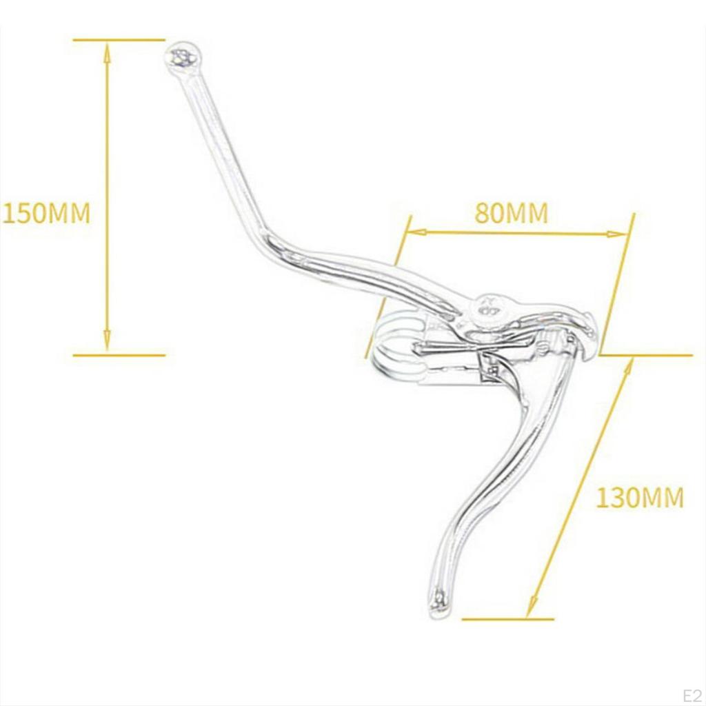 2 Pieces Bicycle Double Brake Lever, Lightweight Aluminum Bike Handlebar Lever 22.2mm