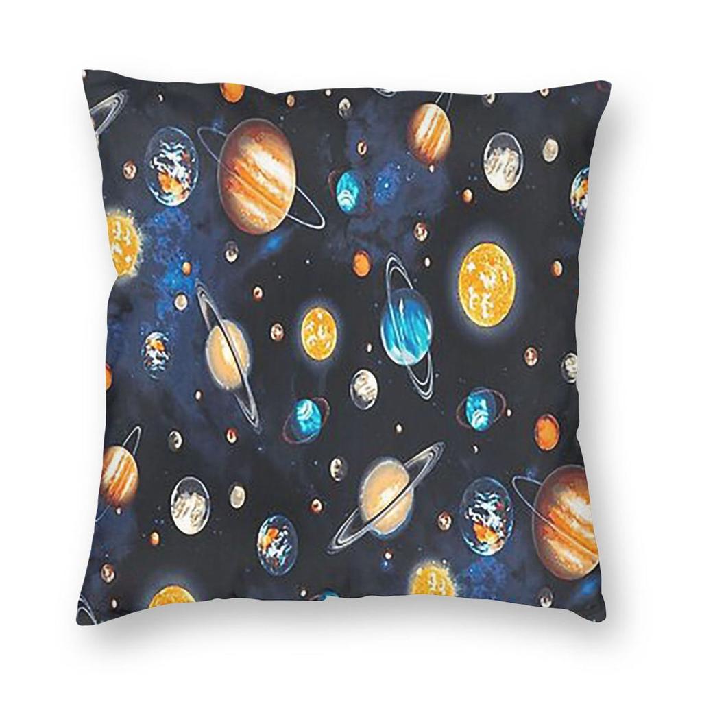 Solar System Space Planets Universe Square Pillowcase Pillow Cover Cushion Throw Pillow for Home Sofa Living Room