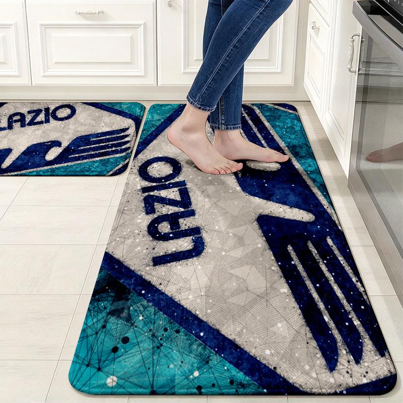 Lazio Print Flannel Kitchen Mat Christmas Soft Area Rug Non Slip Floor Carpet Home Decoration