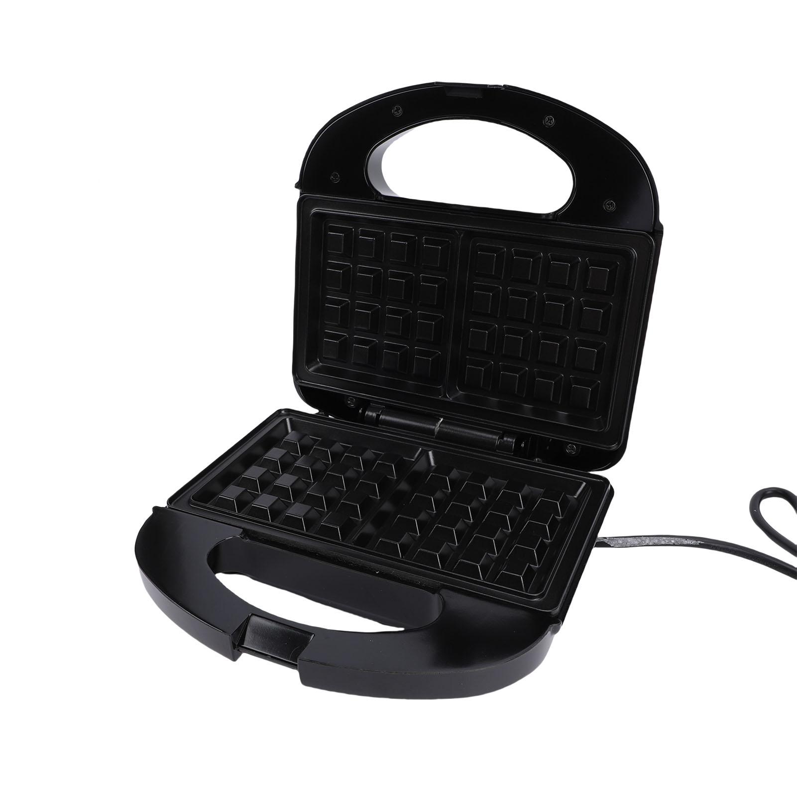 

Waffle Maker Stainless Steel Nonstick Portable Electric Waffle Iron Breakfast Machine for Home Snacks Black