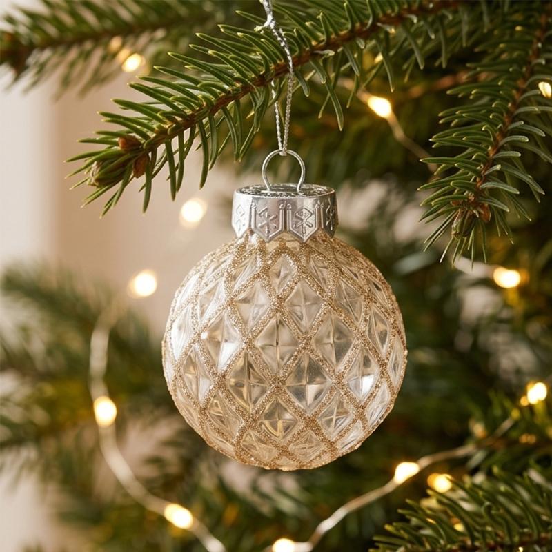 Aufbewahrungsschale Weihnachtsbaumschmuck Kugeln Set, Kunststoff Baum Kollektion mit gemischtem Stil Finish für saisonale Nutzung