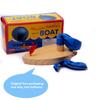 Wooden Balloon Powered Boat Science Experiment Learning Classic Educational Children Early Development Toys Kids Bath Toys