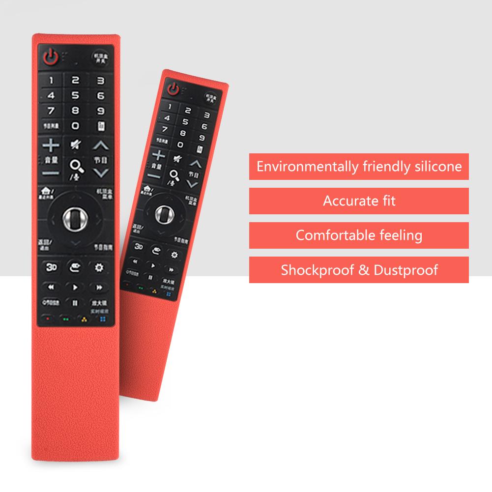 Dustproof Shockproof Protective Silicone Cover Case for  AN MR700 TV Remote Red