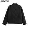 BITCED Women's Autumn/Winter Fashion Casual Plus Size Oversized Stand Collar Leopard Print Cotton Coat Jacket