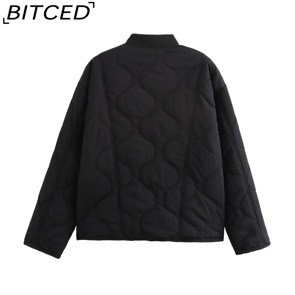 BITCED Women's Autumn/Winter Fashion Casual Plus Size Oversized Stand Collar Leopard Print Cotton Coat Jacket